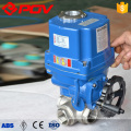 3 way thread connection explosion proof flanged motorized ball valve